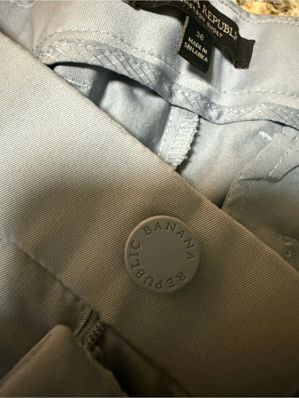 Banana Republic Light Blue Men's Flat-Front Shorts